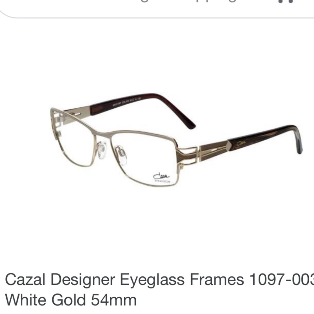 canal Designer eyeglasses frames white gold 54mm